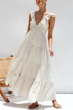 Janna - Elegant long dress with V-neck