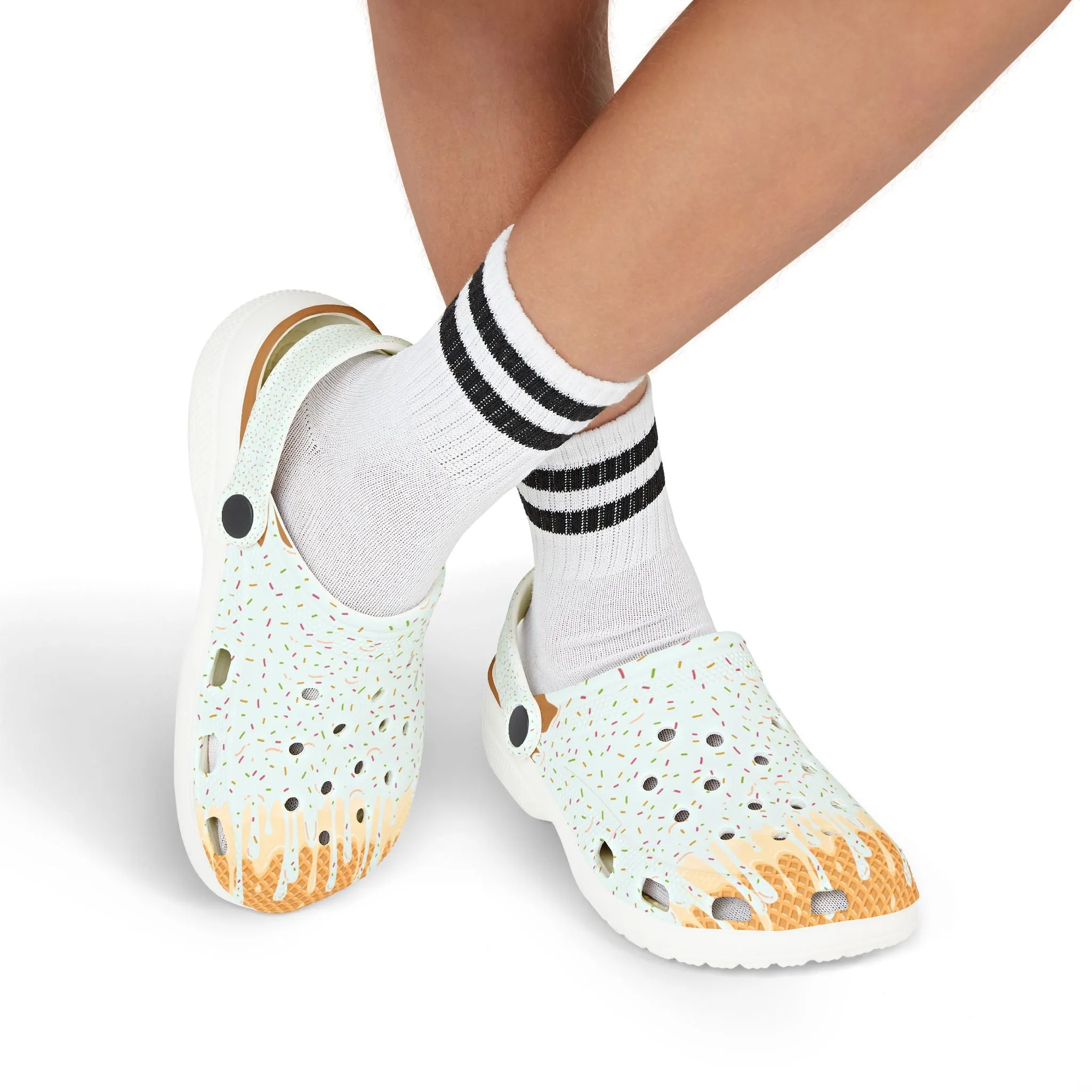 Kids' Fun Ice Cream Drip Clogs - Colorful EVA Foam Slip-Ons for Summer Play, Sports