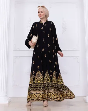 Lightweight Summer Dress - Midnight Oasis