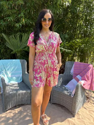 Lipstick Gold Leaf Playsuit Francesca