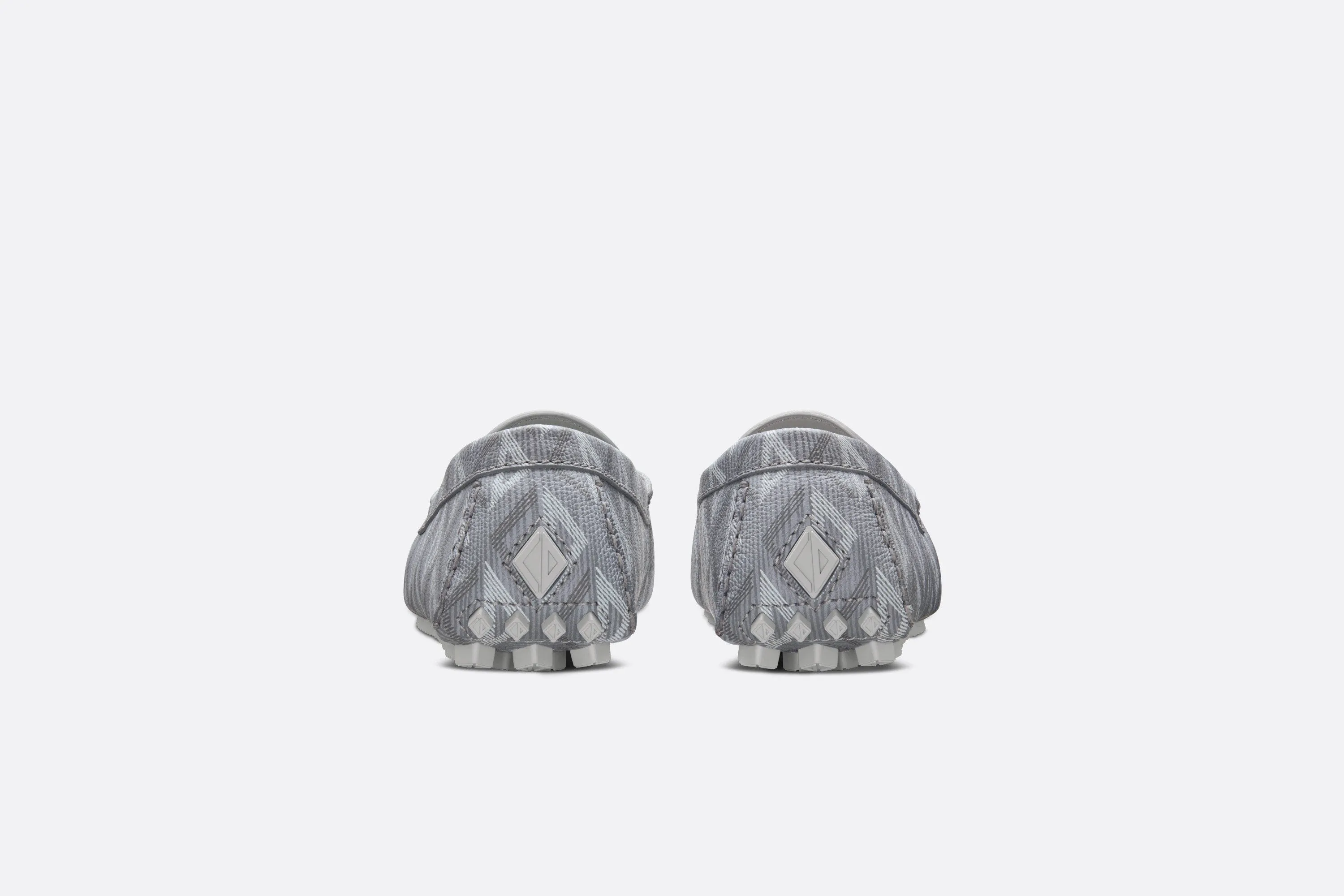 Loafer • Dior Gray Grained Leather with CD Diamond Motif