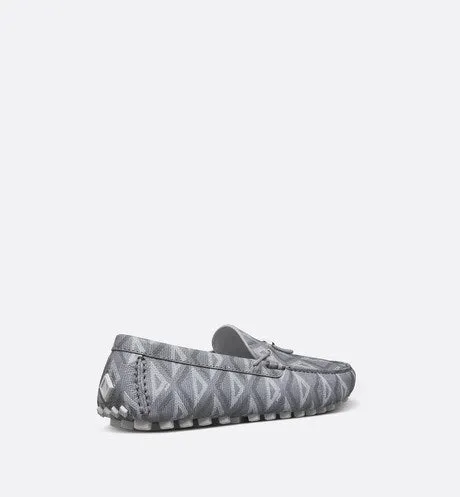 Loafer • Dior Gray Grained Leather with CD Diamond Motif