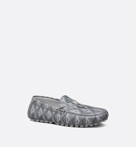 Loafer • Dior Gray Grained Leather with CD Diamond Motif