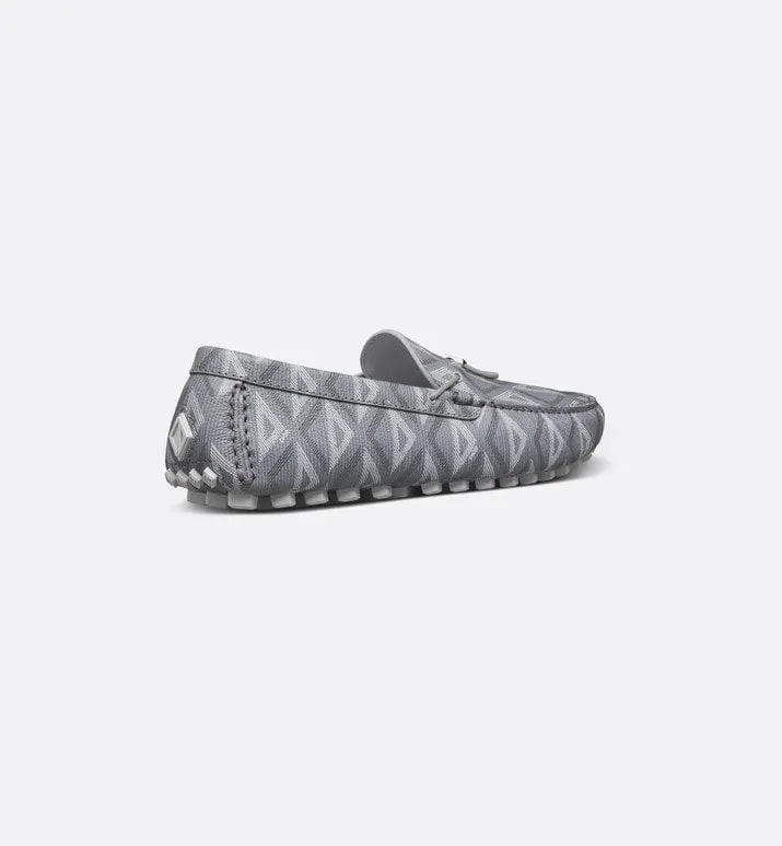 Loafer • Dior Gray Grained Leather with CD Diamond Motif