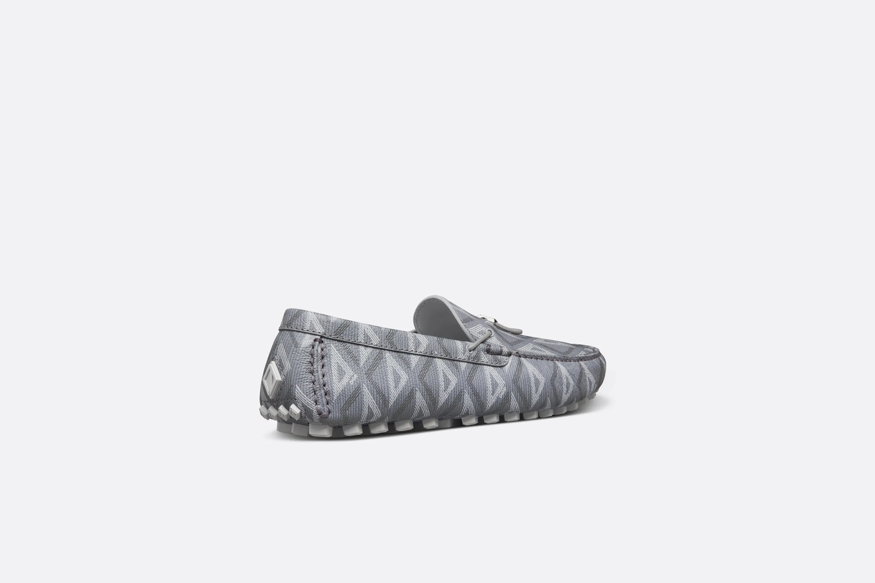 Loafer • Dior Gray Grained Leather with CD Diamond Motif