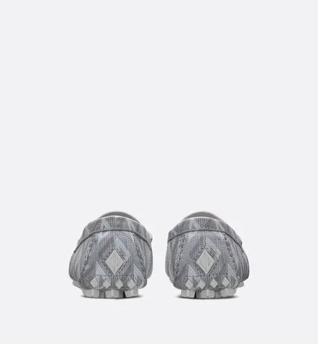 Loafer • Dior Gray Grained Leather with CD Diamond Motif