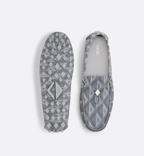 Loafer • Dior Gray Grained Leather with CD Diamond Motif