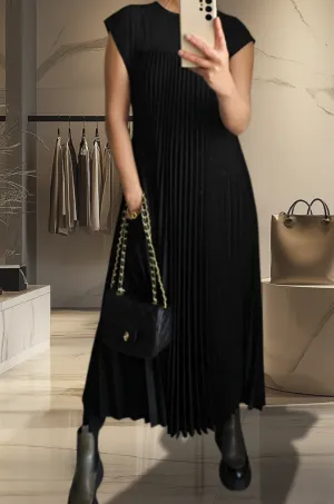 Lush Curve Fit - Breathable Pleated Dress for Woman