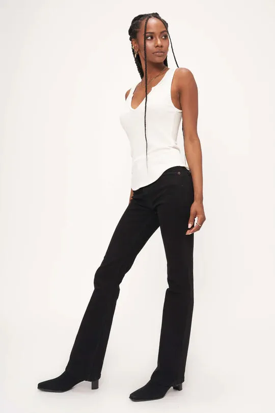 Madly Rib Notch Tank - White