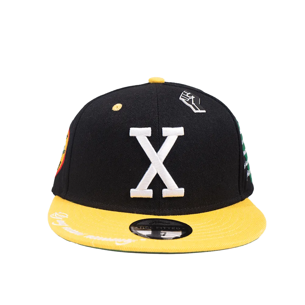 MALCOLM X BLACK FITTED HAT