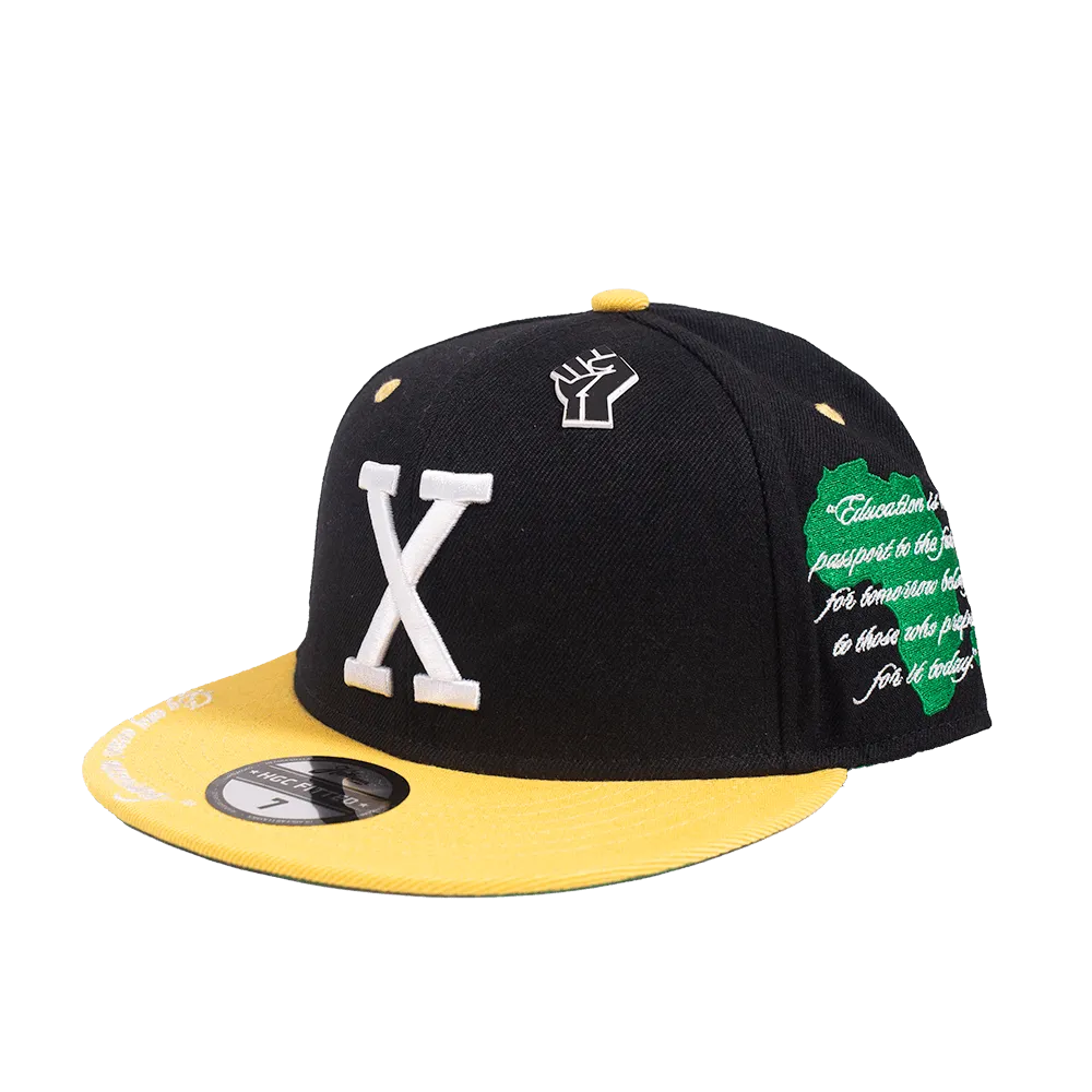 MALCOLM X BLACK FITTED HAT