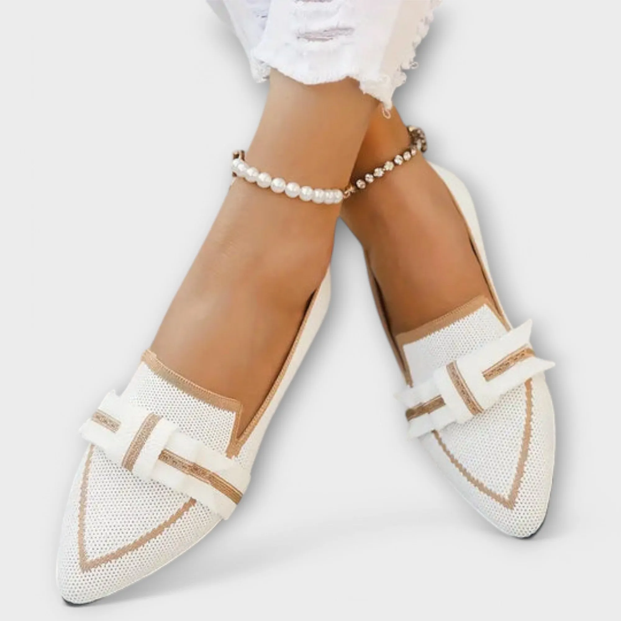 Maya - Flat Women's Shoes with Knot Design