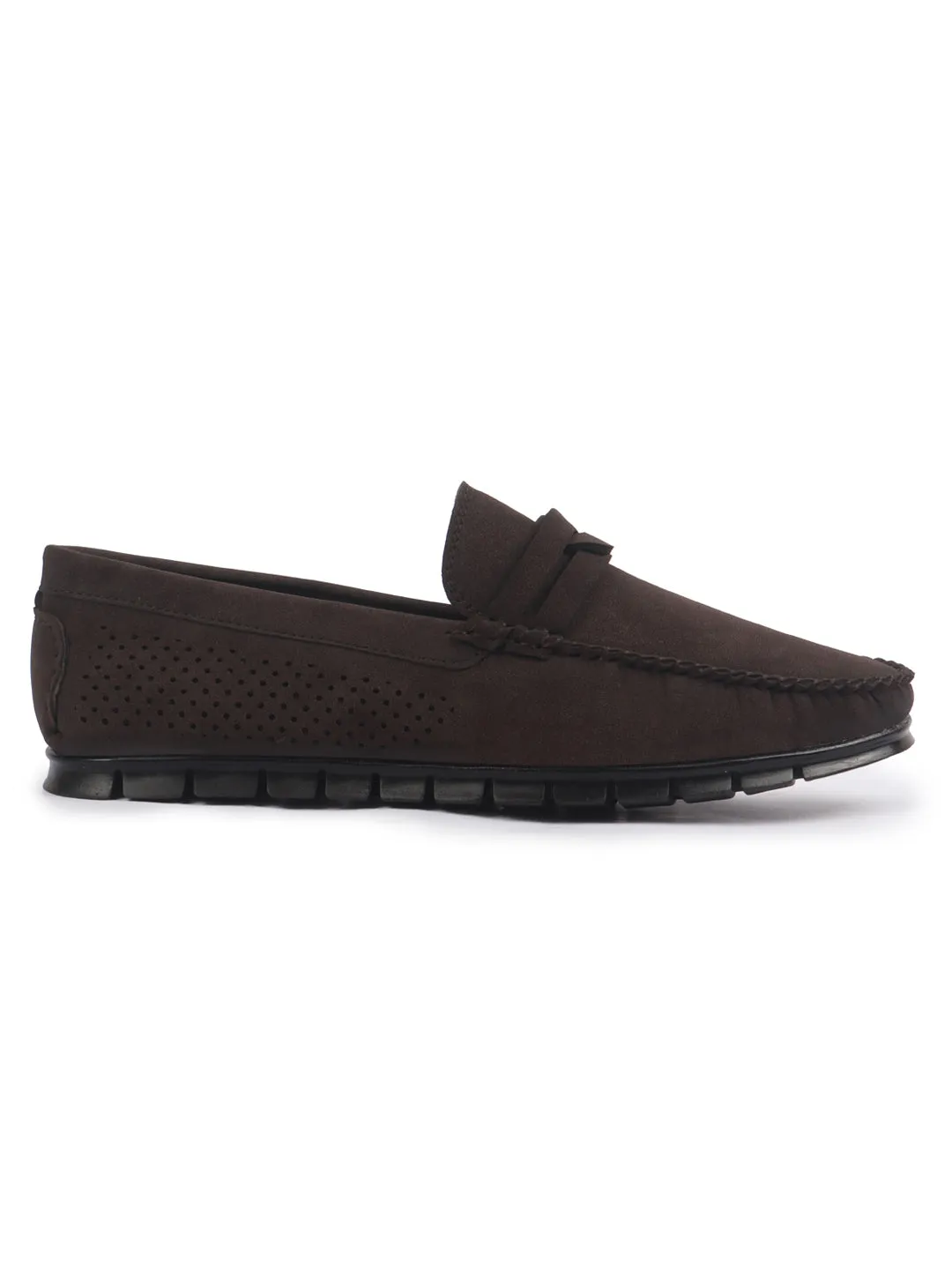 Men Suede Caual Slip-On Shoe Driving Loafers Anti Skid Sole Breathable with Memory Cushioned Insole