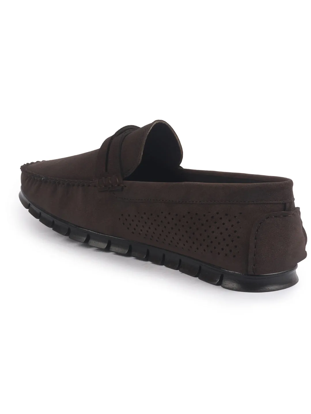 Men Suede Caual Slip-On Shoe Driving Loafers Anti Skid Sole Breathable with Memory Cushioned Insole