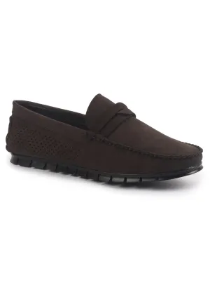 Men Suede Caual Slip-On Shoe Driving Loafers Anti Skid Sole Breathable with Memory Cushioned Insole