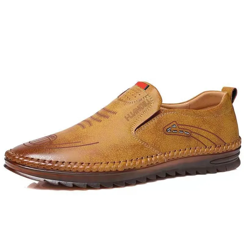 Men’s Breathable Vegan Leather Loafer with Side Stitching | Eco-Friendly Materials for Everyday Wear