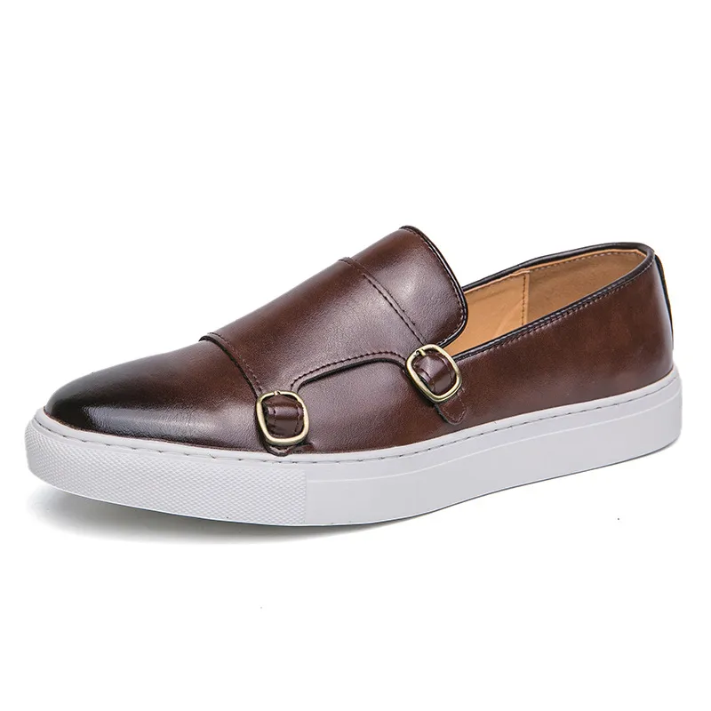 Men’s Classic Vegan Leather Loafer with Buckle | Eco-Friendly Materials for Everyday Wear