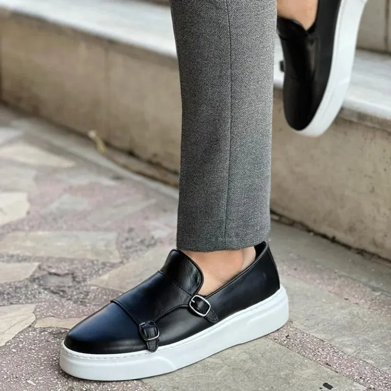 Men’s Classic Vegan Leather Loafer with Buckle | Eco-Friendly Materials for Everyday Wear