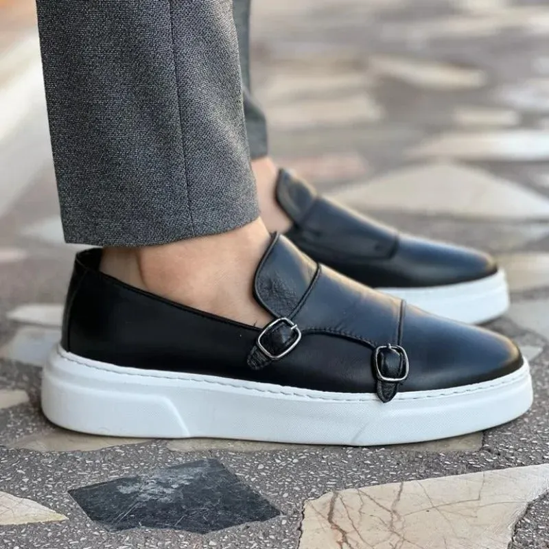 Men’s Classic Vegan Leather Loafer with Buckle | Eco-Friendly Materials for Everyday Wear