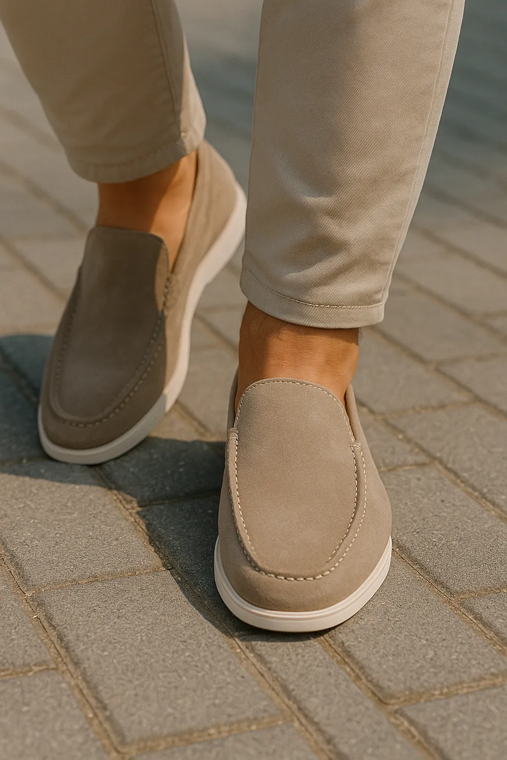 Men's Lightweight Brown Loafers Shoes