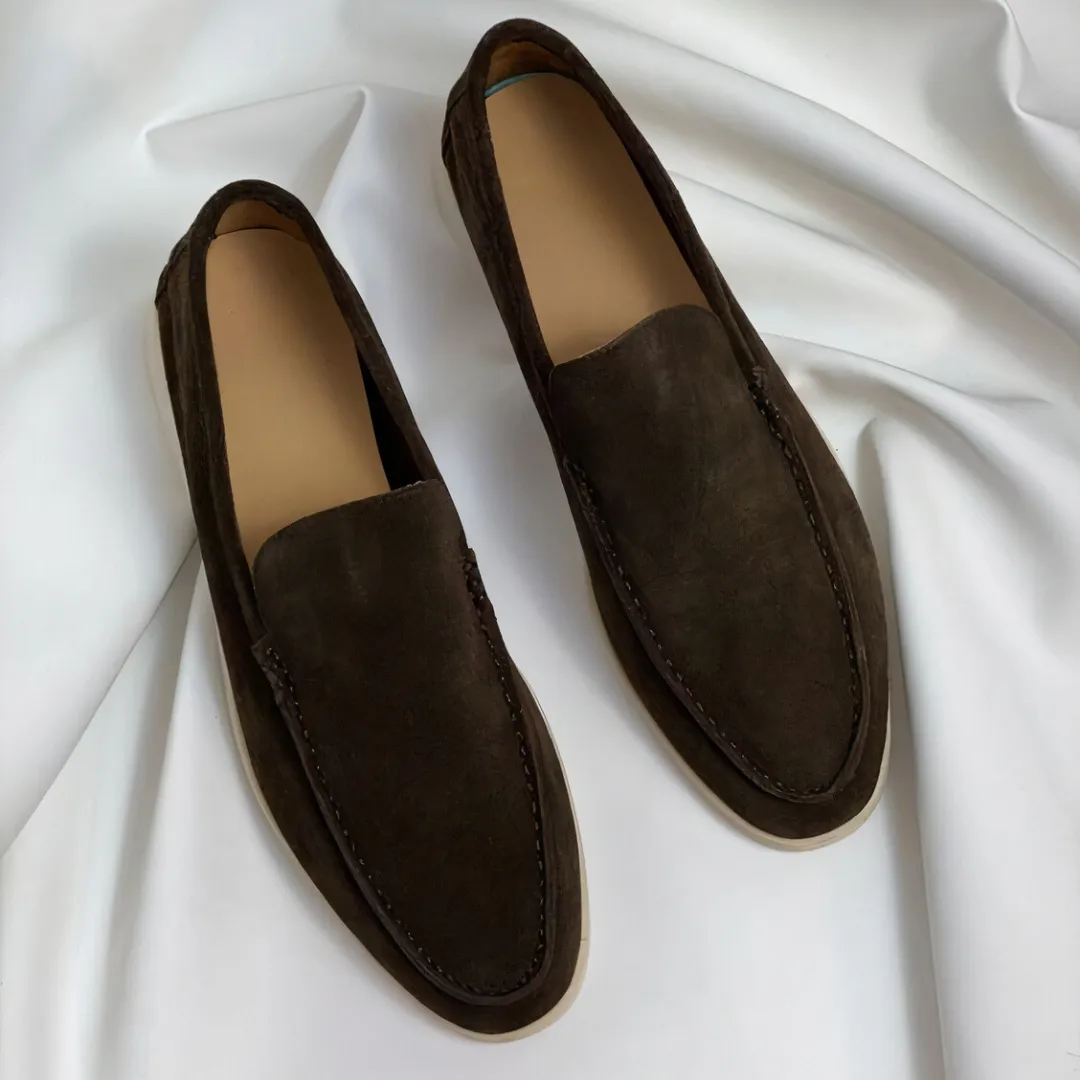 Men's Lightweight Brown Loafers Shoes