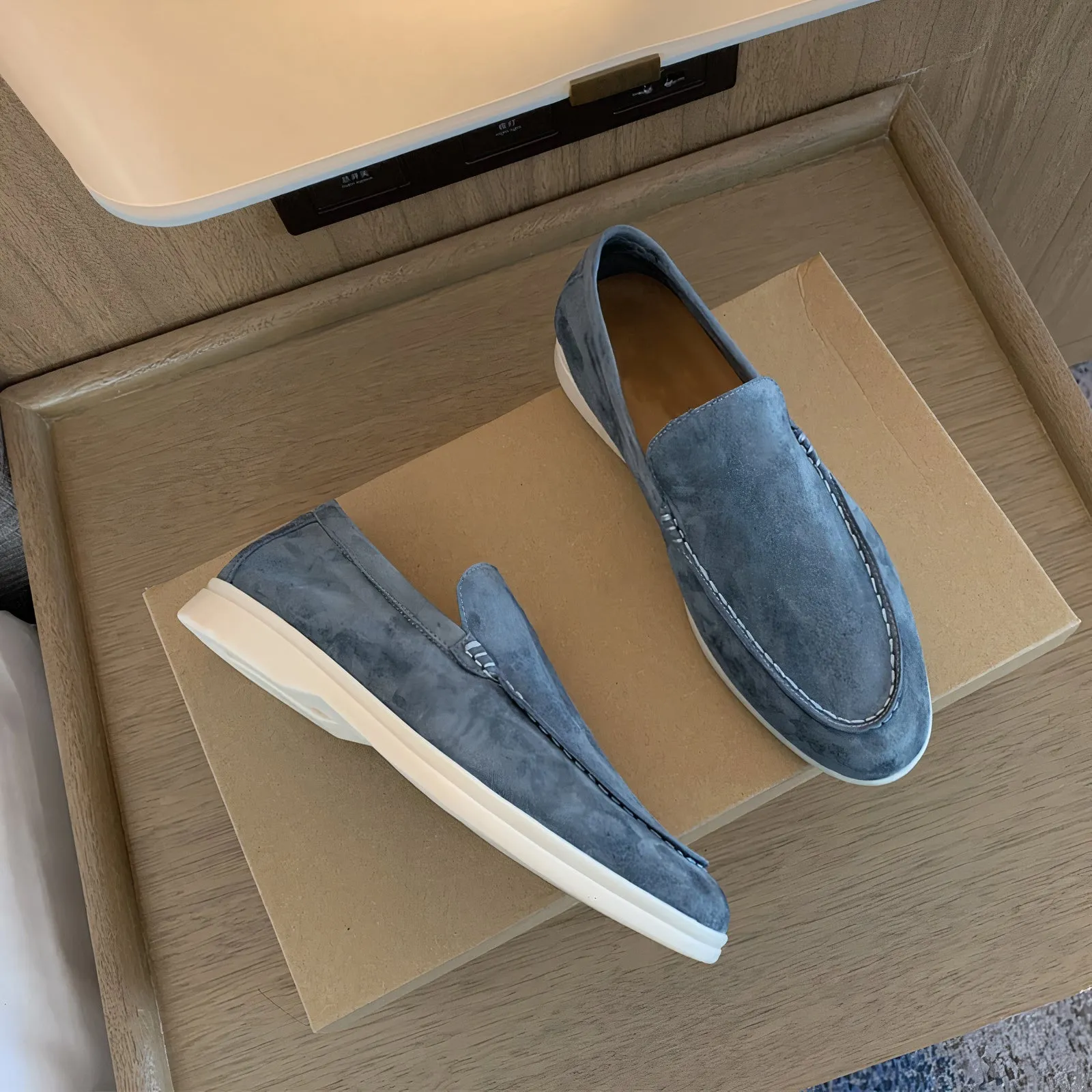 Men's Lightweight Brown Loafers Shoes