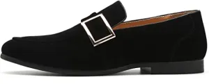 Men's Suede Smoking Loafers Buckle