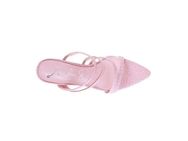 New Croc Metal High Heeled Sandals