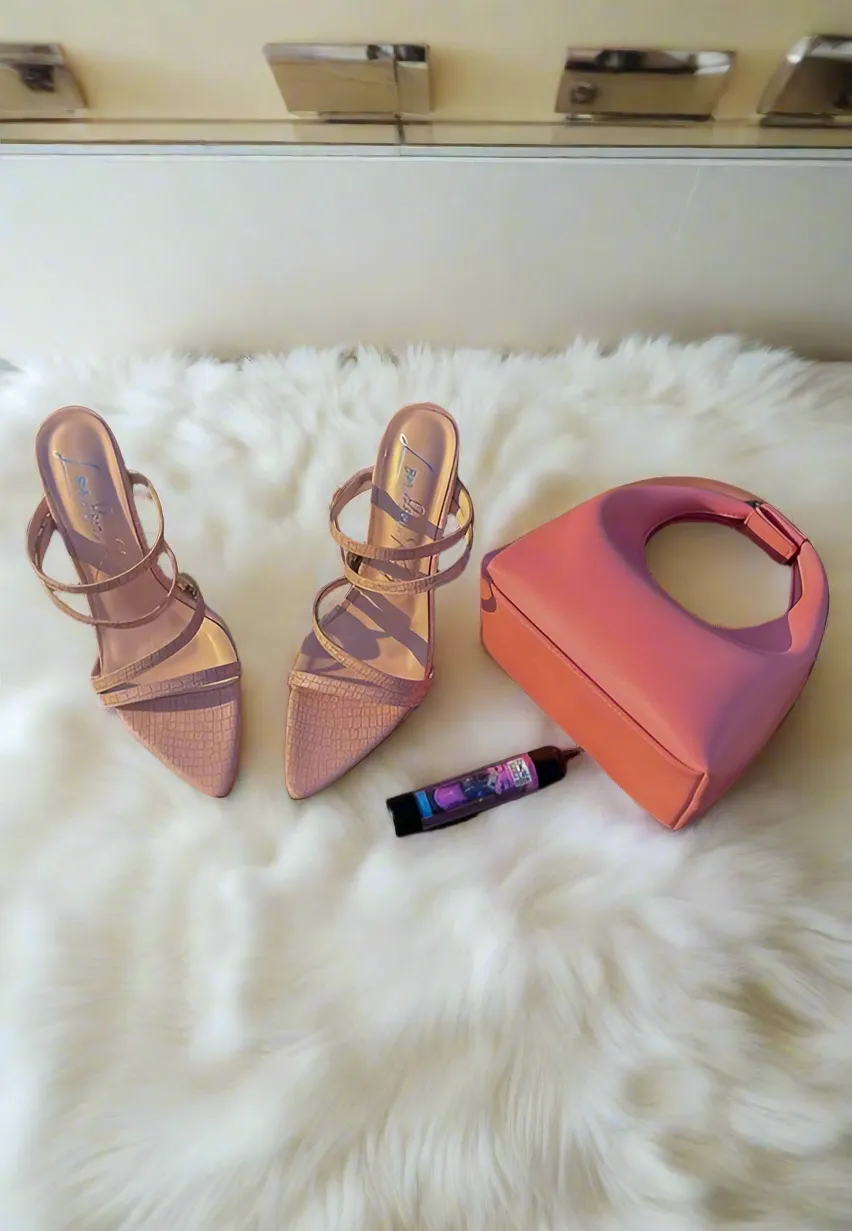 New Croc Metal High Heeled Sandals
