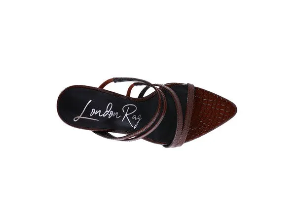 New Croc Metal High Heeled Sandals