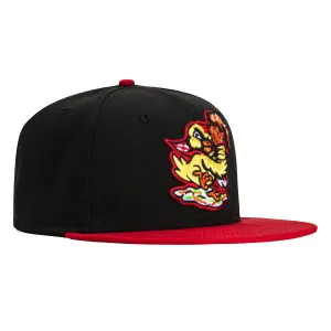 New Era 59Fifty Akron Rubber Ducks Fried Chicken Hat -  Black, Red