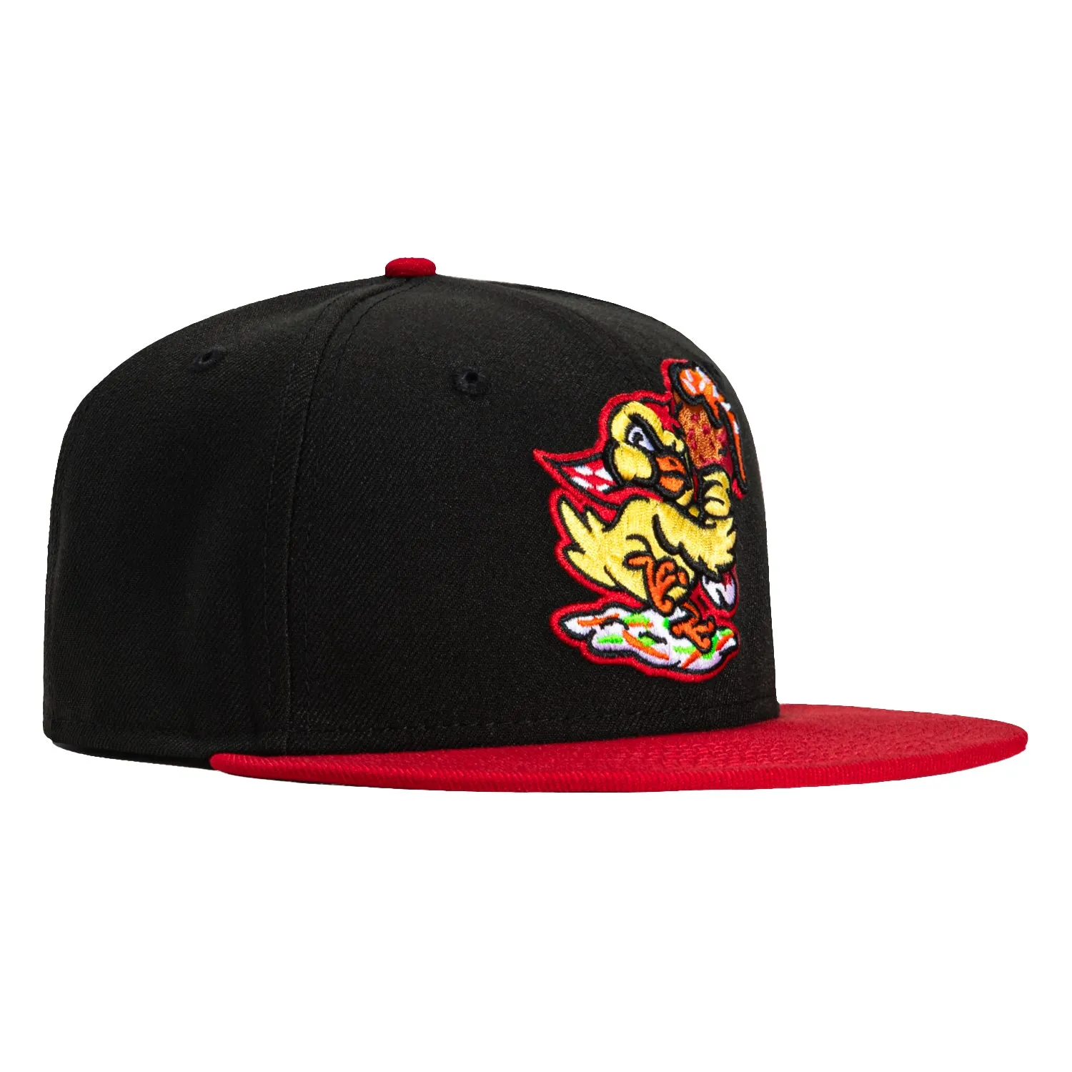 New Era 59Fifty Akron Rubber Ducks Fried Chicken Hat -  Black, Red