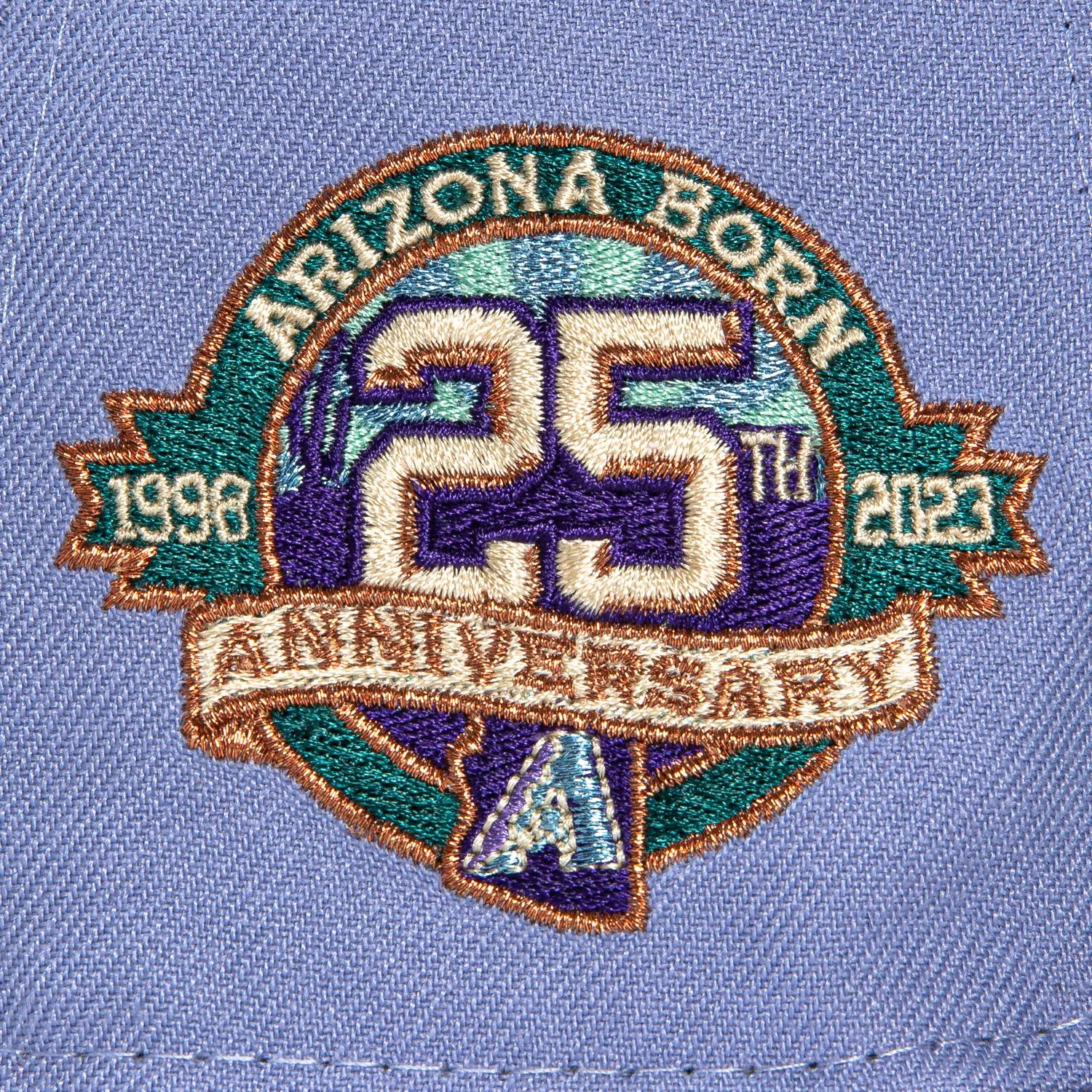New Era 59Fifty Arizona Diamondbacks 25th Anniversary Patch Upside Down Hat - Lavender, Maroon