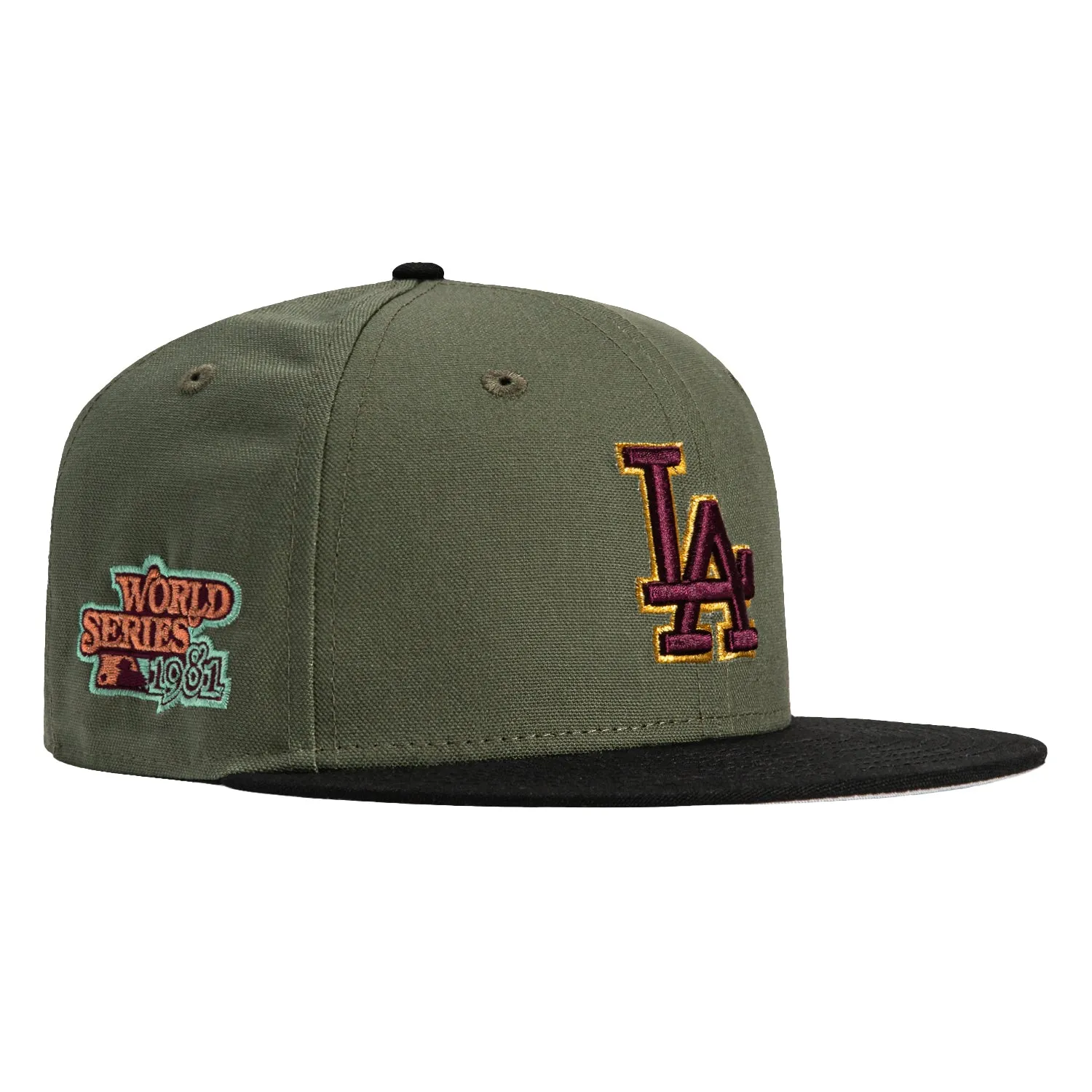 New Era 59Fifty Los Angeles Dodgers 1981 World Series Patch Hat - Olive, Black
