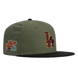 New Era 59Fifty Los Angeles Dodgers 1981 World Series Patch Hat - Olive, Black