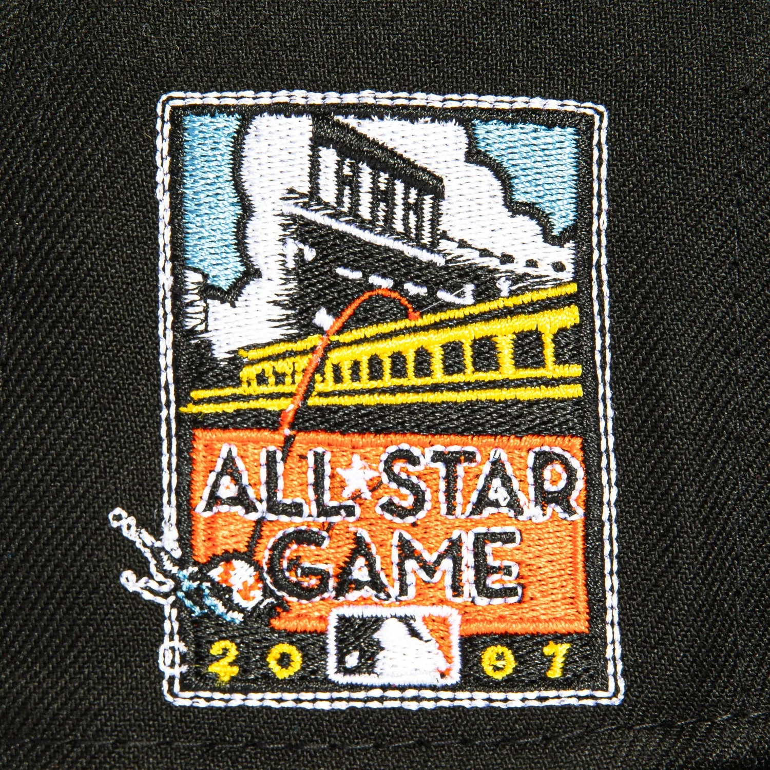 New Era 59Fifty State Stitch San Francisco Giants 2007 All Star Game Patch Hat - Black