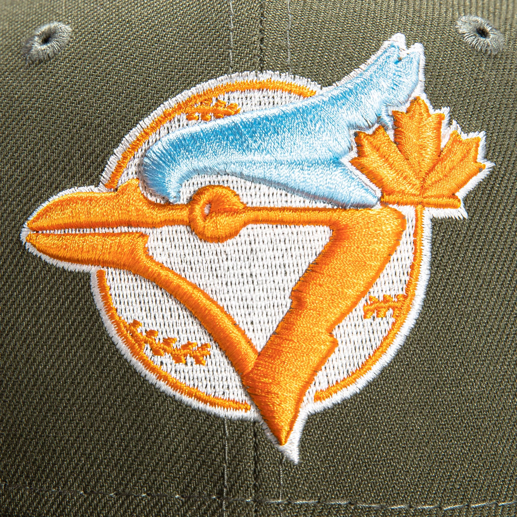 New Era 59Fifty Super Bloom Toronto Blue Jays 10th Anniversary Patch Hat - Olive