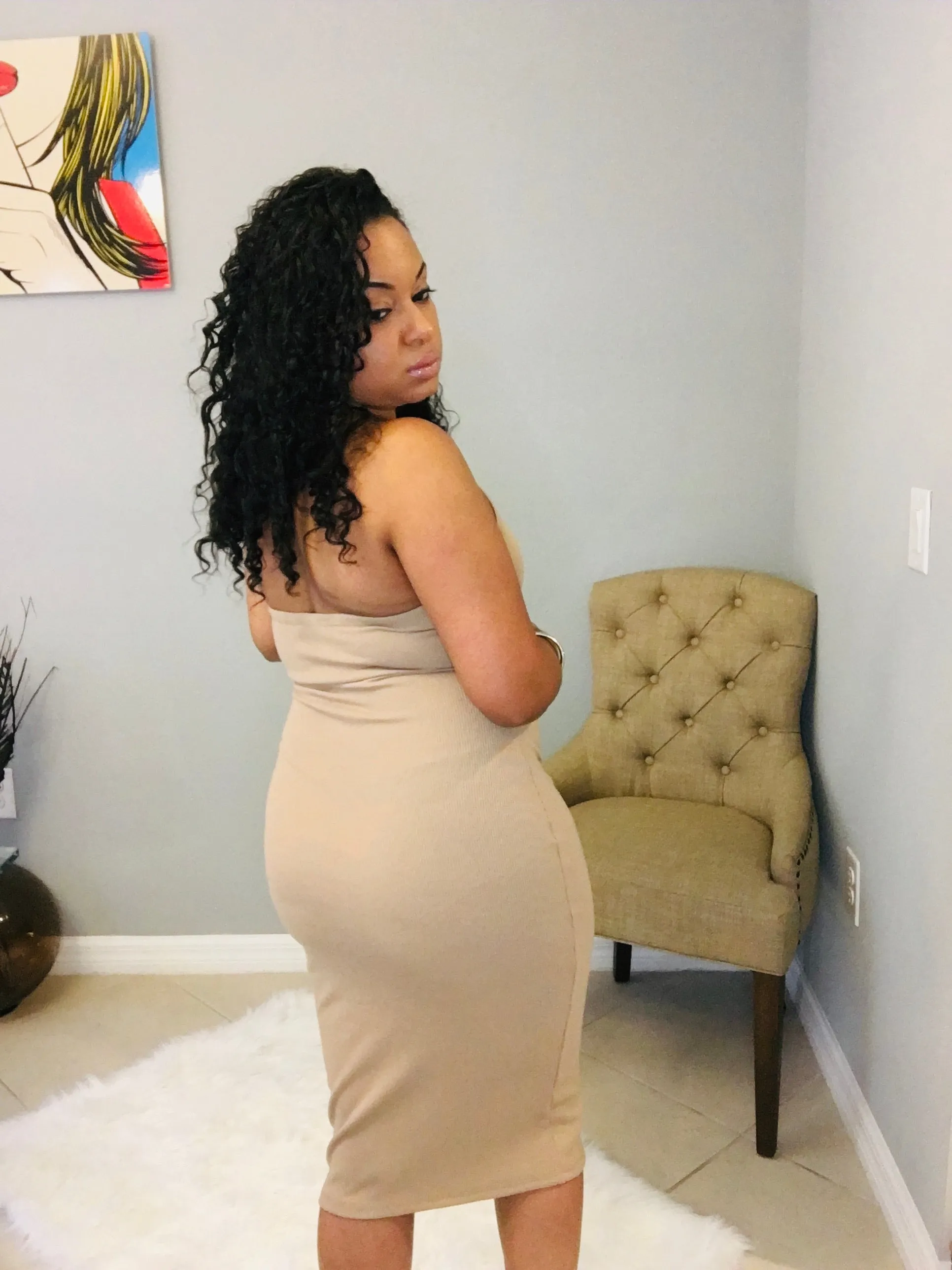 Nude Love Halter Dress
