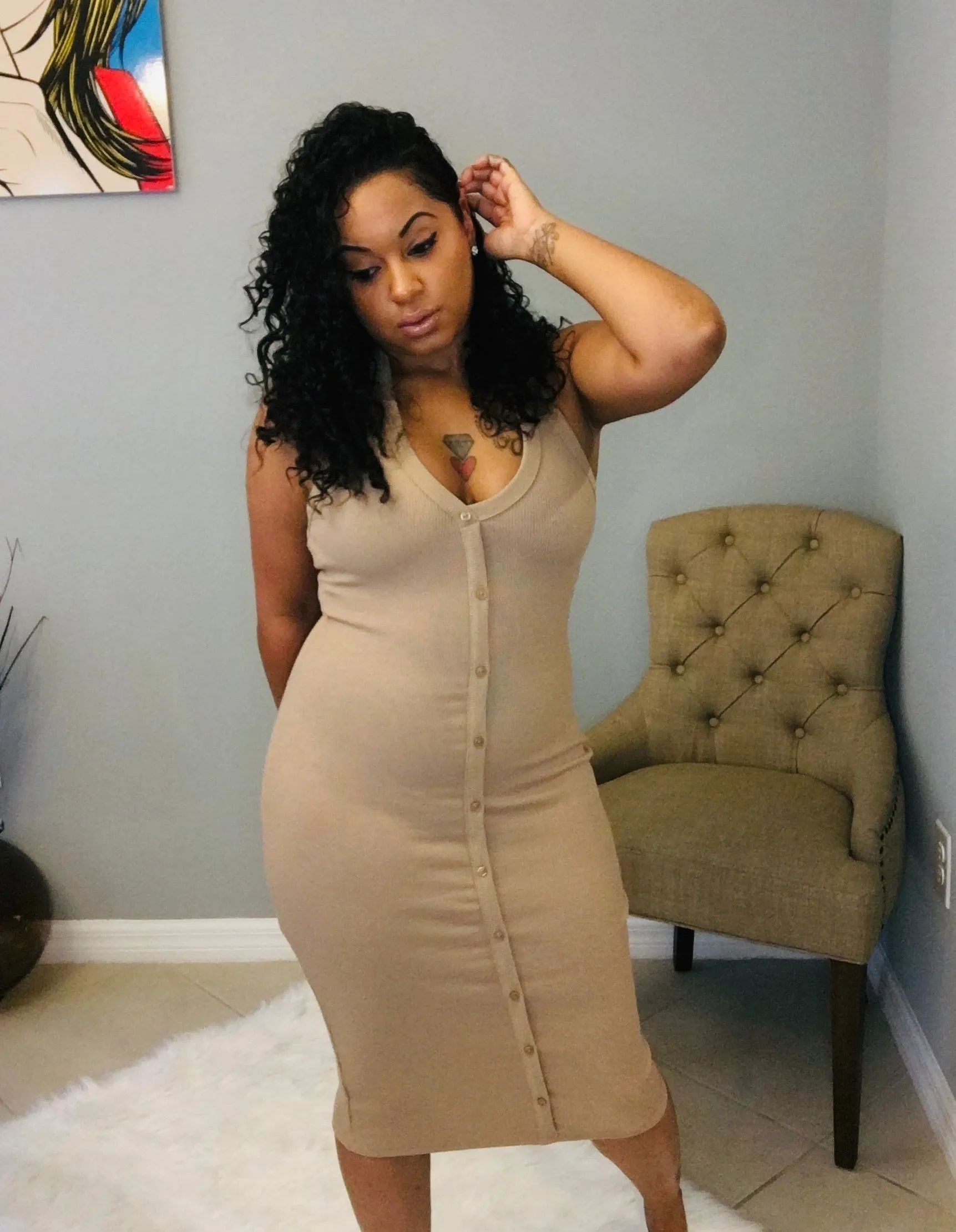 Nude Love Halter Dress
