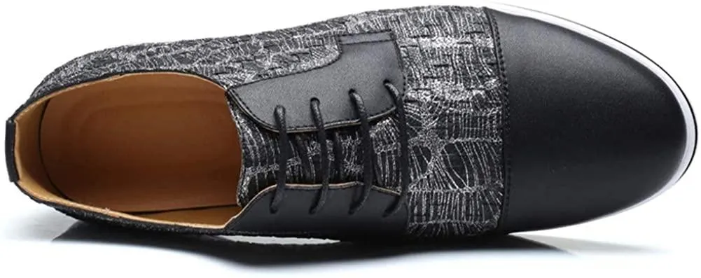 NXY Men's Casual Oxford Shoes Breathable Flat Fashion Sneakers Lace-up Loafers
