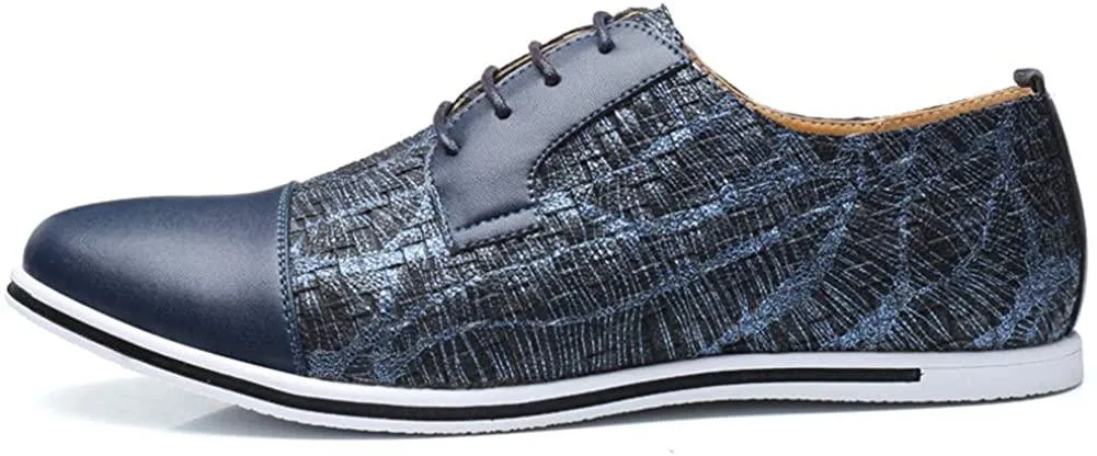 NXY Men's Casual Oxford Shoes Breathable Flat Fashion Sneakers Lace-up Loafers
