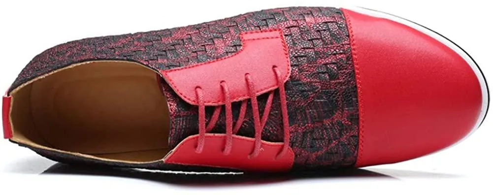 NXY Men's Casual Oxford Shoes Breathable Flat Fashion Sneakers Lace-up Loafers