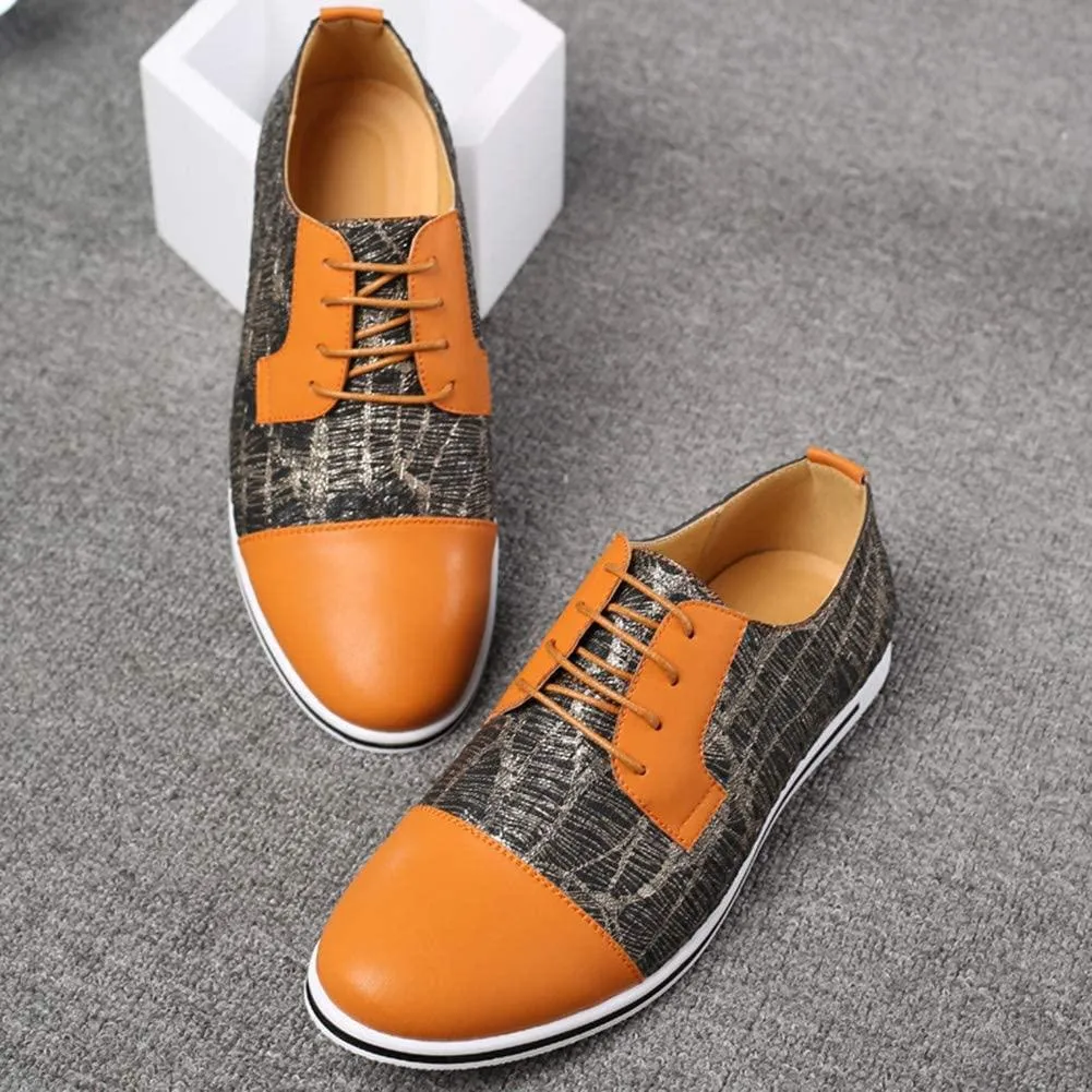 NXY Men's Casual Oxford Shoes Breathable Flat Fashion Sneakers Lace-up Loafers
