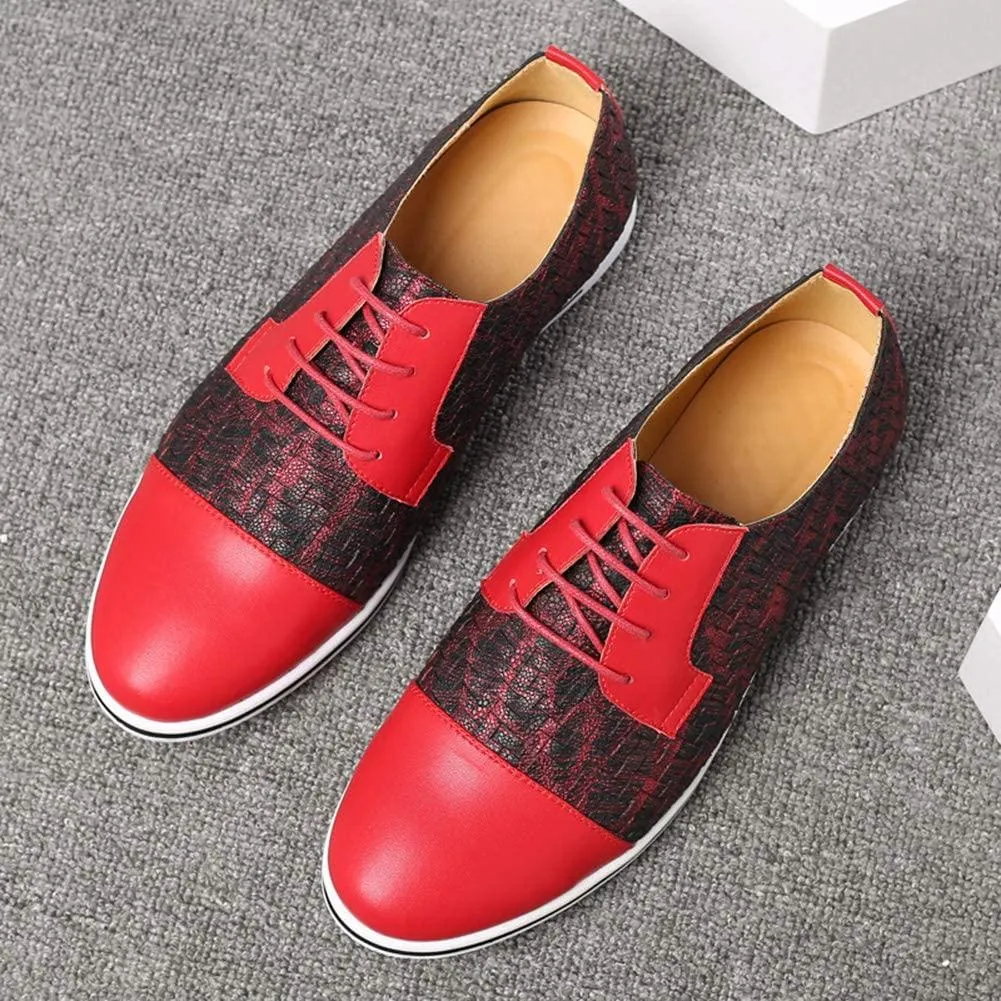 NXY Men's Casual Oxford Shoes Breathable Flat Fashion Sneakers Lace-up Loafers