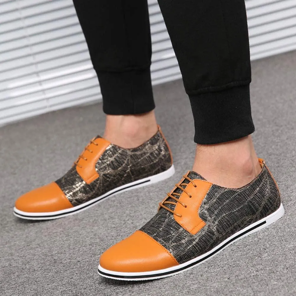 NXY Men's Casual Oxford Shoes Breathable Flat Fashion Sneakers Lace-up Loafers