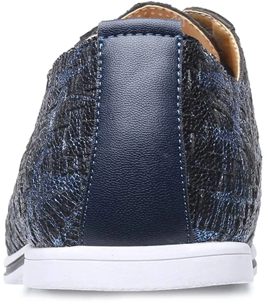 NXY Men's Casual Oxford Shoes Breathable Flat Fashion Sneakers Lace-up Loafers