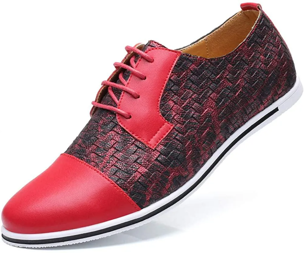 NXY Men's Casual Oxford Shoes Breathable Flat Fashion Sneakers Lace-up Loafers