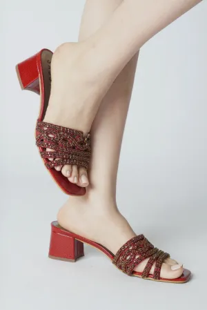 Omaha Heels Scarlet Red