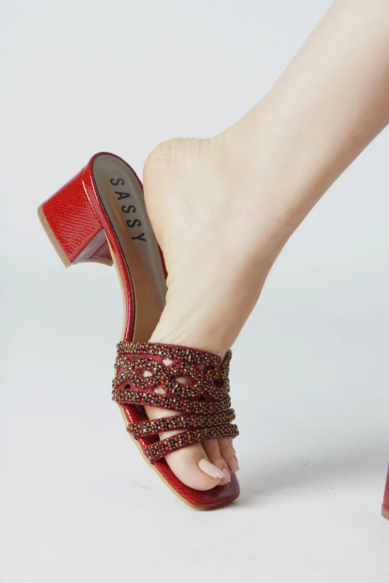 Omaha Heels Scarlet Red