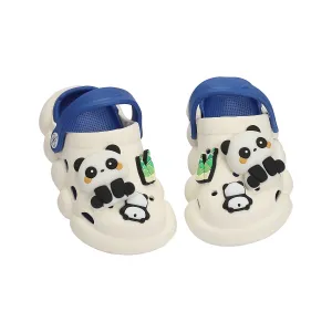 PANDA APPLIQUE CLOGS - BLUE